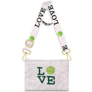 7371 Baseball Crossbody Bag Beaded Sports Purse for Baseball Mom Fans Gifts